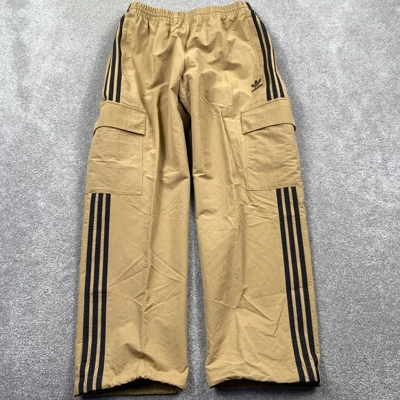 Adidas Originals Mens 3S Cargo Pants Cardboard Tan Black Ripstop JY1392 Size M - Picture 1 of 8